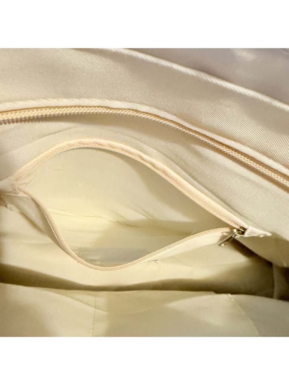 Caribbean Joe Island Supply Co Green Beige Canvas Tote Rope Handles Zip Closure - Picture 6 of 8